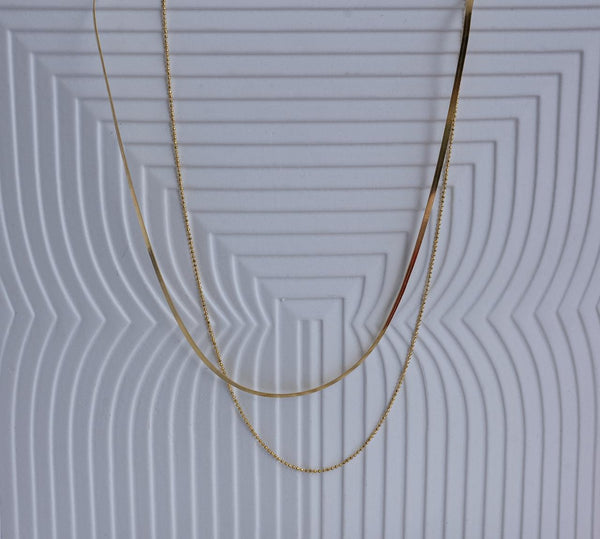 Luxury Bee® Double Layer Snake Ball Chain| Silver Sterling 925| Minimalist Necklace Silver Color (Copy)