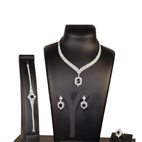Luxury Bee Charm Crystal Necklace Set- with Zircon- Party/Wedding Jewelry Set - Luxury Bee