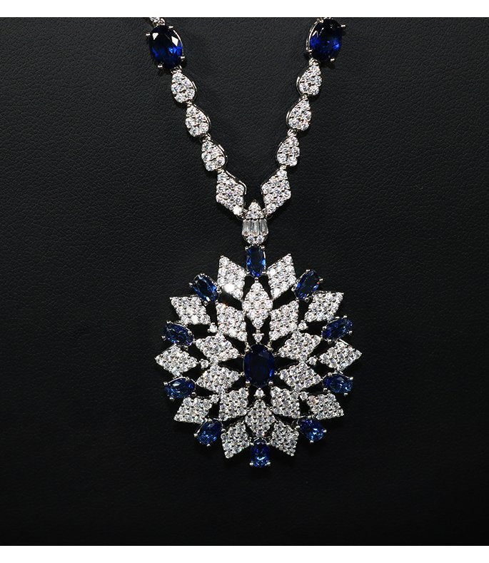 Luxury Bee Chic Necklace Set- with Zircon- Party/Wedding Jewelry Set-Blue Reach - Luxury Bee