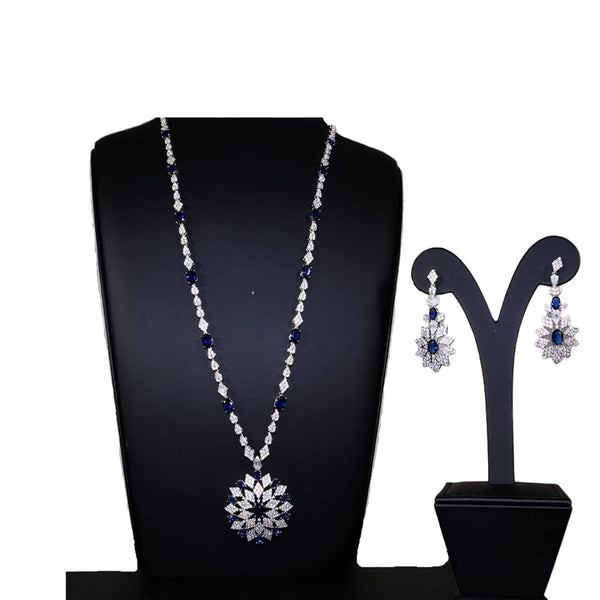 Luxury Bee Chic Necklace Set- with Zircon- Party/Wedding Jewelry Set-Blue Reach - Luxury Bee