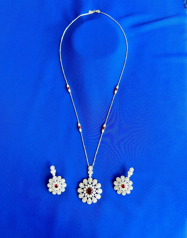 Buy Necklace Set Luxury Bee® | Circv Necklace Set for Women Red Zircon