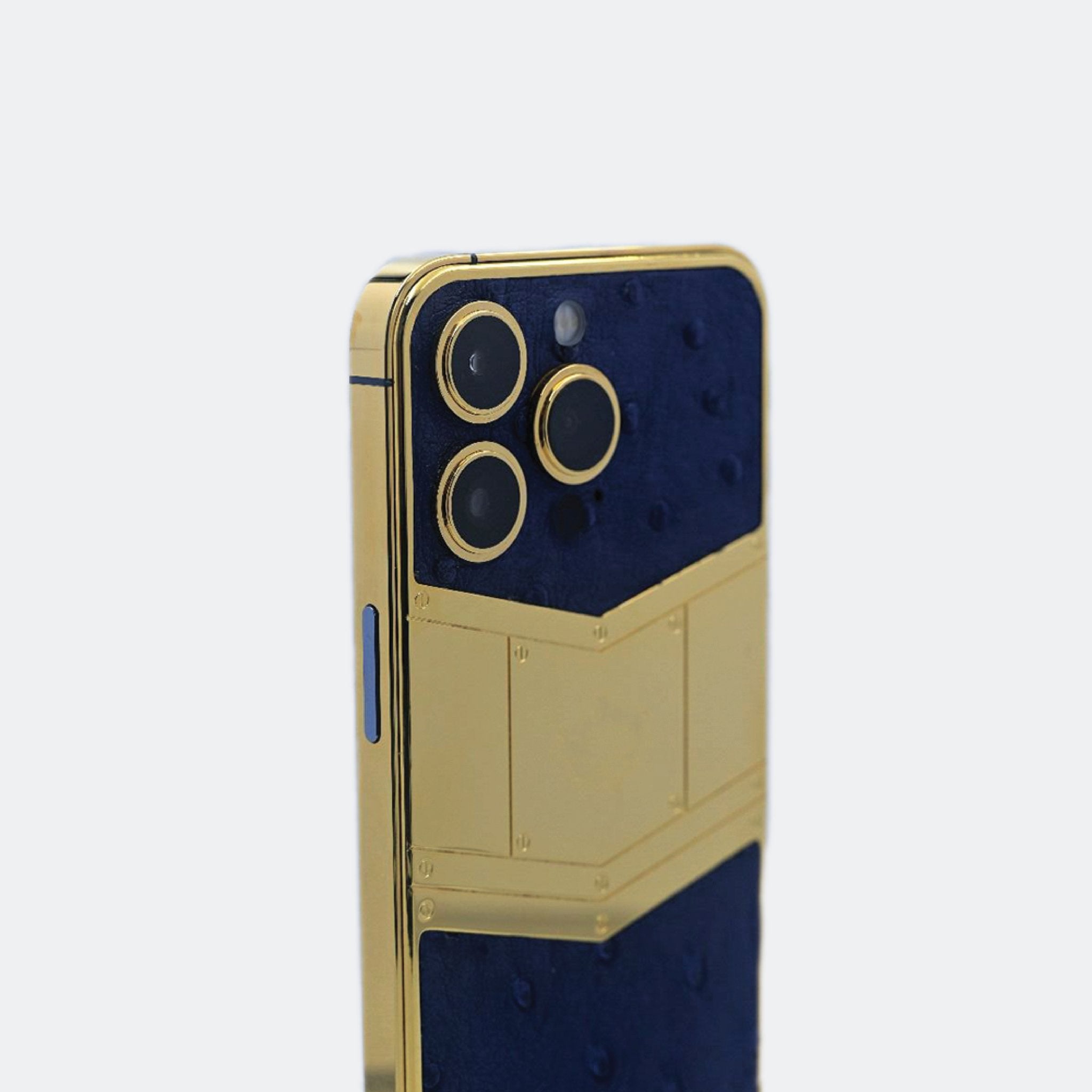 Luxury Bee Grace IPhone -24K Gold Plated IPhone with Premium Ostrich Leather,Luxury Phone - Luxury Bee