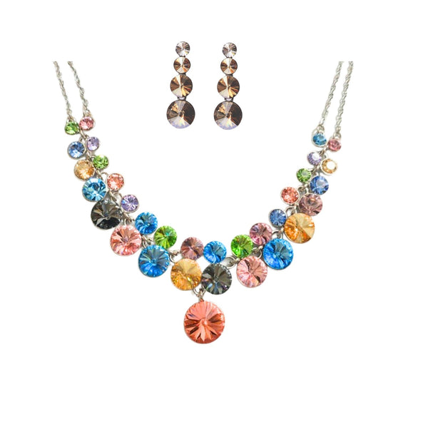 Luxury Bee Luxar Dinner Necklace Set - Swarovski Crystal -MultiColor-Valentine Gift for Her - Luxury Bee