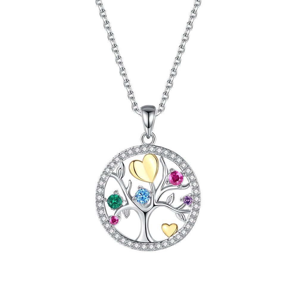 Luxury Bee Naturize Sterling Silver 925 Life Tree Shape Pendant Necklace. - Luxury Bee