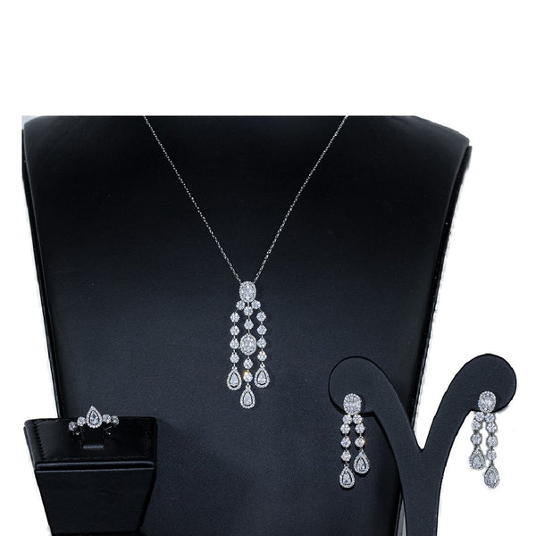 Luxury Bee Traverse Necklace Set for Women- Daily-Office-Party Wear Jewelry Set - Luxury Bee